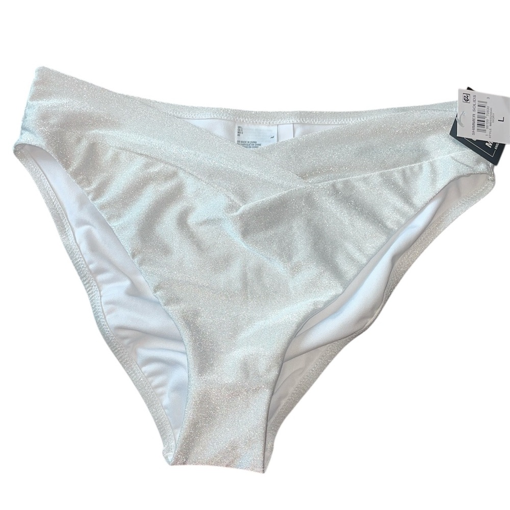 Bar III Shimmering Silver Bikini Bottom